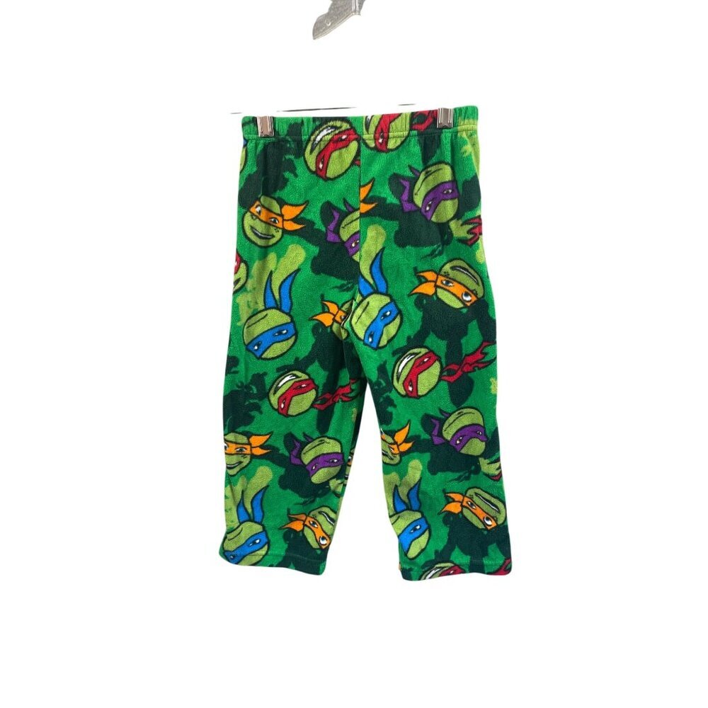 Teenage Mutant Ninja‎ Turtles TMNT Fleece Pants XS (4) Green Pajama Sleepwear